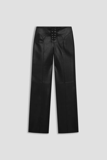 ELEMENT LACE UP PANT - BLACK VEGAN LEATHER