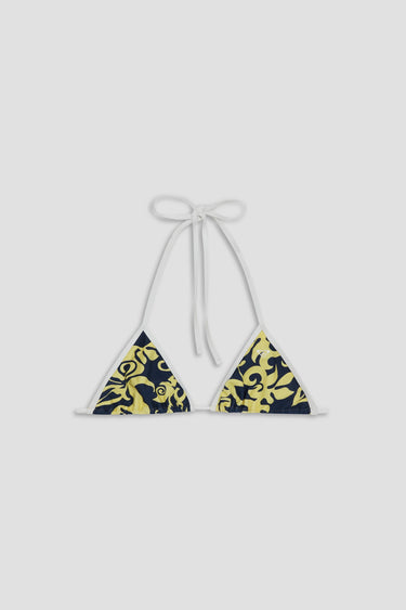 ROXY KAUAI BIKINI TOP - NAVY AND LEMONADE