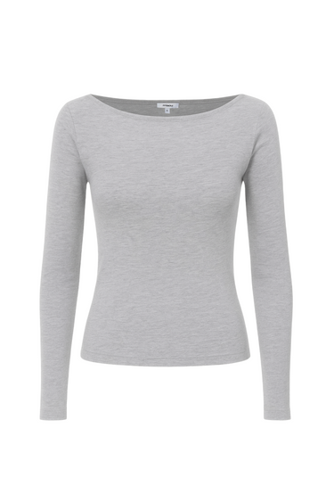 AMELIA TOP - HEATHER GREY