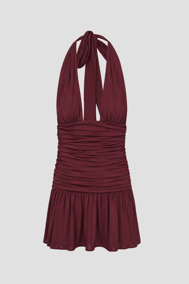 NATALIA DRESS - OXBLOOD RED