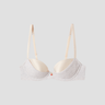 light pink and heather grey bra