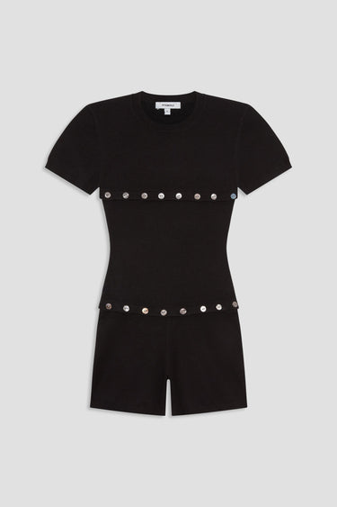 JOSIE KNIT ROMPER - BLACK