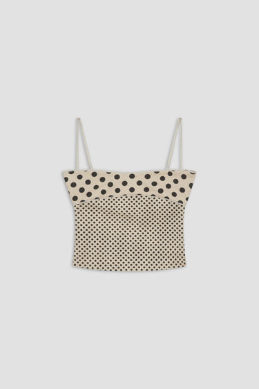 STELLA TANK - NUDE POLKA DOT