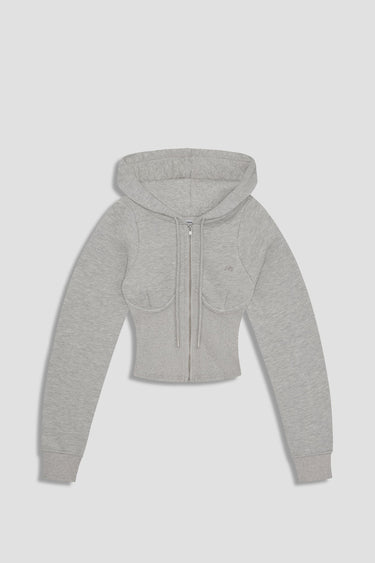 SADIE CORSET HOODIE - GREY