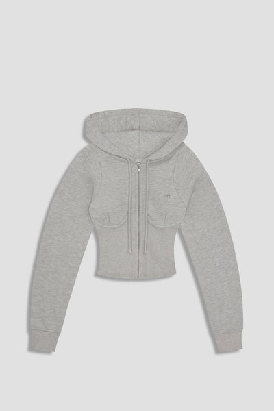 SADIE CORSET HOODIE - GREY – Miaou