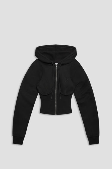 SADIE CORSET HOODIE - BLACK