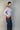 blue stripe long sleeve tshirt with matching bra layered on top