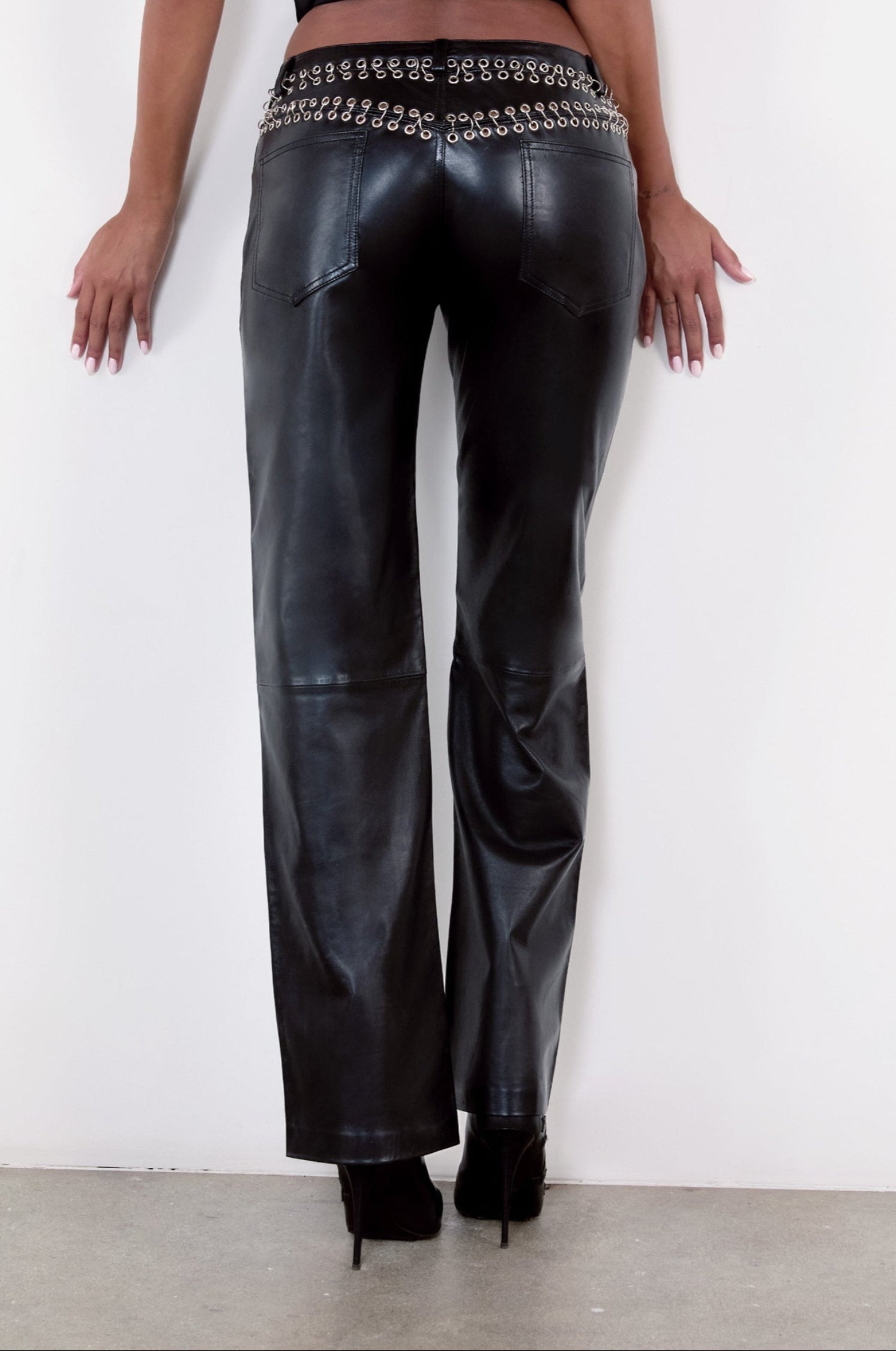 JOSEPHINA PANT - BLACK LEATHER JOSEPHINA PANT - BLACK LEATHER