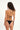 Black bikini with thin straps on a white background
