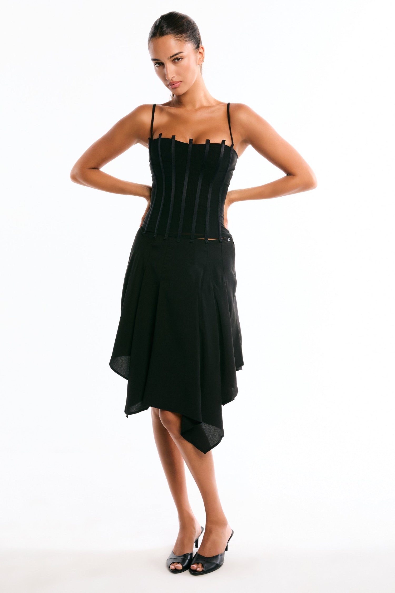 miaou corset dress MIAOU Jackie Graphic Tattoo Print Corset Halterneck Mini Dress House Of Huntington