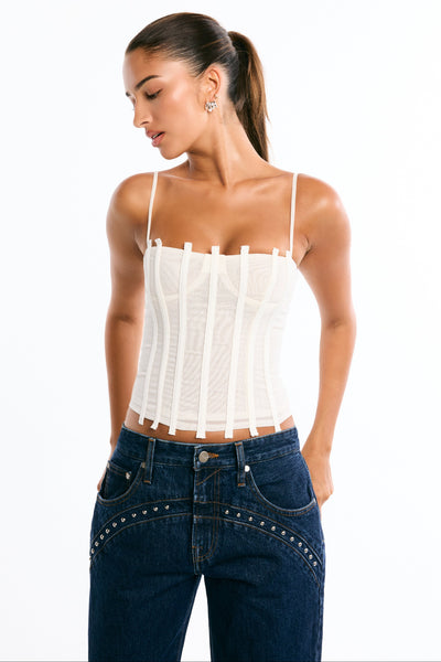LILA CORSET - VANILLA – Miaou