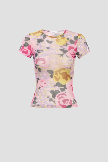 MESH MINI TEE - NEON FLORAL