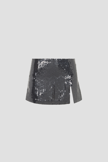 MICRO MINI SKIRT - BLACK SEQUIN