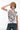 white shortsleeve tshirt with layered necklace print