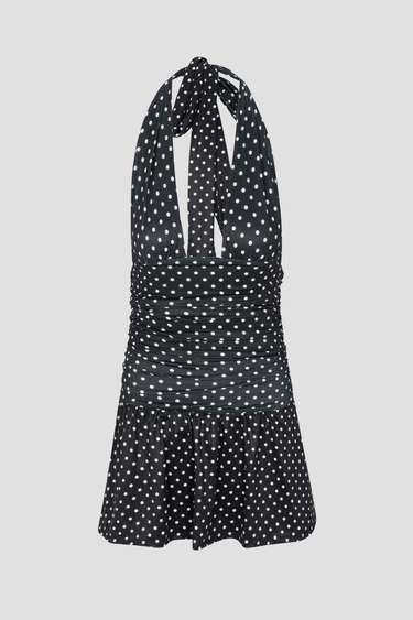 NATALIA DRESS - BLACK AND WHITE POLKA DOT