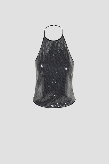 NATALIA TOP - BLACK SEQUIN