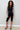 black cowlneck racerback tank