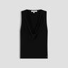 black cowlneck racerback tank