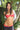 red bikini with laced stitch detailing